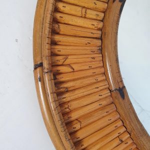 Arched Bamboo Mirror by Vivai del Sud Italy, 1960s