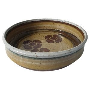 Boho Chic Ceramic Bowl by Drejargruppen for Rörstrand Sweden 1970's