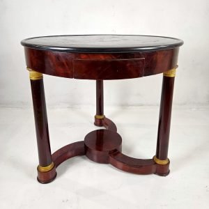 Empire_19th_Century_Round_Pedestal_Table_France (1) Empire 19th Century Round Pedestal Table France