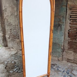Italian_Bamboo_and_Mirror_Room_Divider,_1960_s (1) Italian Bamboo and Mirror Room Divider, 1960's