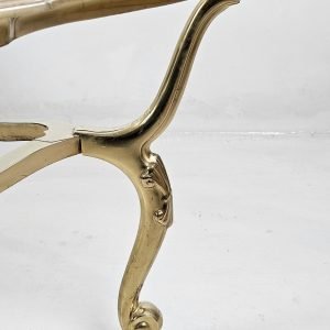 Italian Glass and Cast Bronze Coffee Table, 1980s