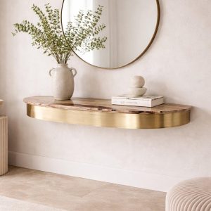 Italian Onyx and Brass Console Table, circa 1950 Italian Onyx and Brass Console Table, circa 1950