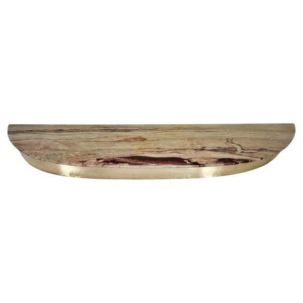 Italian Onyx and Brass Console Table, circa 1950