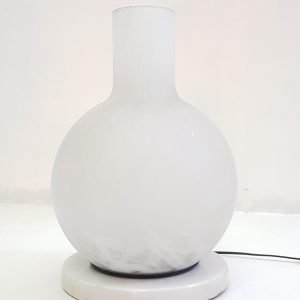 Italian Table Lamp in Marble and Murano Glass