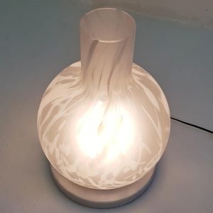 Italian Table Lamp in Marble and Murano Glass