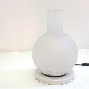 Italian Table Lamp in Marble and Murano Glass