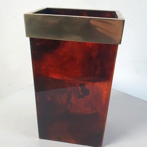 Italian_Vase_in_Tortoise_Lucite,_1970s (1) Italian Vase in Tortoise Lucite, 1970s