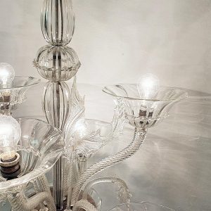 Large_Murano_Chandelier_Clear_Glass,_1940_s (6) Large Murano Chandelier Clear Glass, 1940's