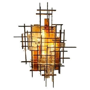 Large wall sconce by Albano Poli for Poliarte Italy