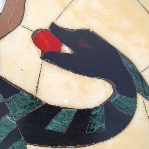 Mid-Century Cocktail Table Eve with Snake in the Manner of Melchiorre Bega