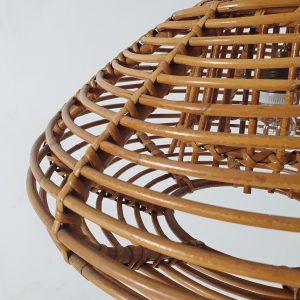Mid-Century Rattan Pendant Rattan Italy