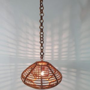 Mid-Century Rattan Pendant Rattan Italy