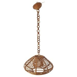 Mid-Century Rattan Pendant Rattan Italy