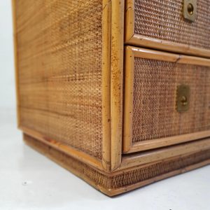 Mid Century Bamboo Dresser by Vivai del Sud, Italy