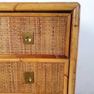 Mid Century Bamboo Dresser by Vivai del Sud, Italy