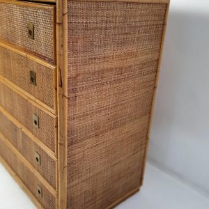 Mid Century Bamboo Dresser by Vivai del Sud, Italy