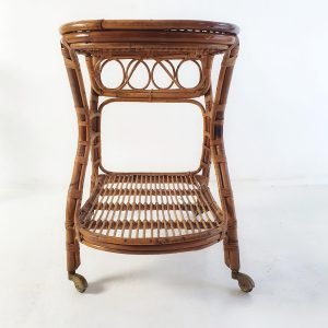Mid_Century_Bar_Cart_in_Bamboo_and_Rattan,_Ita (2) Mid Century italian Bar Cart in Bamboo and Rattan, 1950's