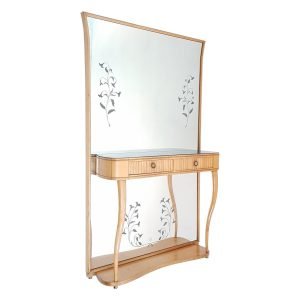 Mid Century Entrance Console Mirror in Ash, Italy