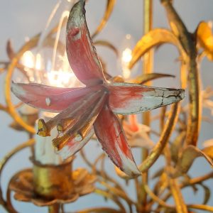 Mid Century Italian Tole Chandelier