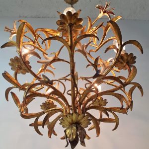 Mid Century Italian Tole Chandelier