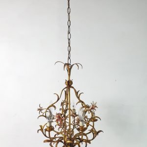 Mid Century Italian Tole Chandelier