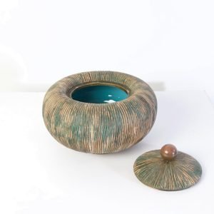Mid Century Lidded Bowl by Ceramiche Batignani, Italy