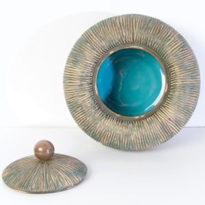 Mid Century Lidded Bowl by Ceramiche Batignani, Italy