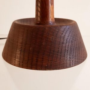 Mid Century Table Lamp in Oak by Luxus Sweden