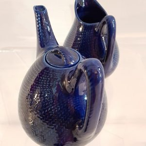 Mid Century Teapot and Jug Blå eld by Hertha Bengtsson for Gustavsberg Sweden