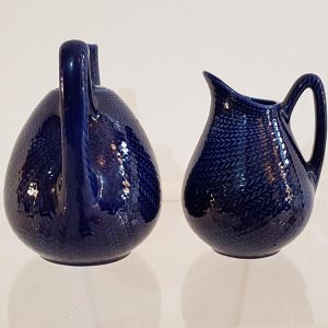 Mid Century Teapot and Jug Blå eld by Hertha Bengtsson for Gustavsberg Sweden
