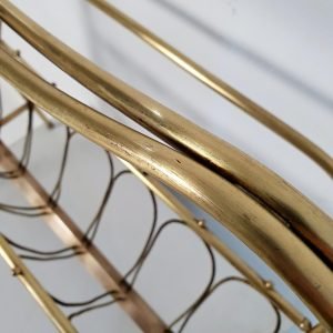 Midcentury Brass Magazine Rack, Italy