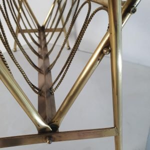 Midcentury Brass Magazine Rack, Italy