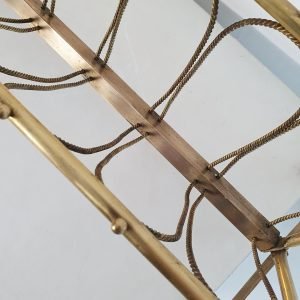 Midcentury Brass Magazine Rack, Italy