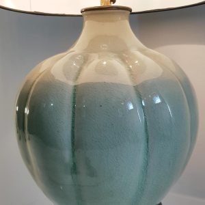 Midcentury Celadon Green Table Lamp Made in Italy