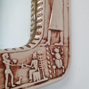 Midcentury_Ceramic_Mirror_with_Egyptian_Decor,_Italy Midcentury Ceramic Mirror with Egyptian Decor, Italy