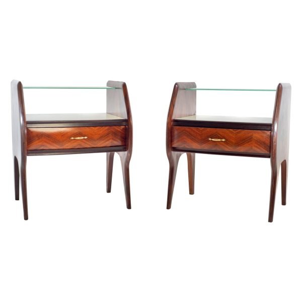 Midcentury Italian Nightstands in the manner of Vittorio Dassi