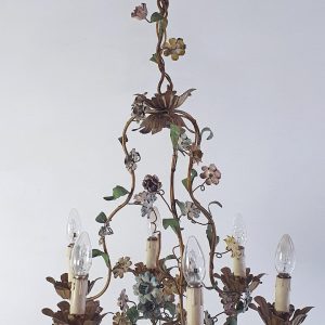 Midcentury_Italian_Tole_Chandelier (3) Midcentury Italian Tole Chandelier