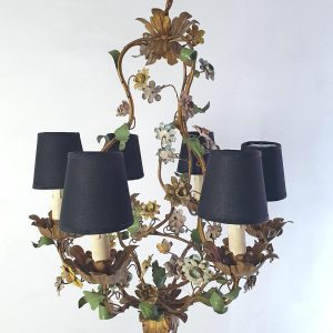 Midcentury_Italian_Tole_Chandelier (4) Midcentury Italian Tole Chandelier