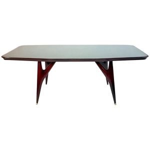 Midcentury Mahogany Dining Table by Vittorio Dassi, Italy