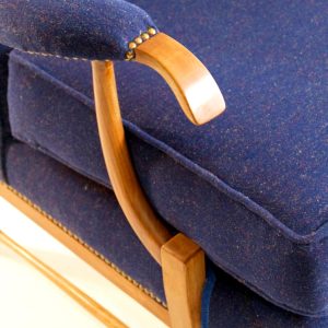 Midcentury Pair of Armchairs in Walnut by Paolo Buffa for Framar Made in Italy