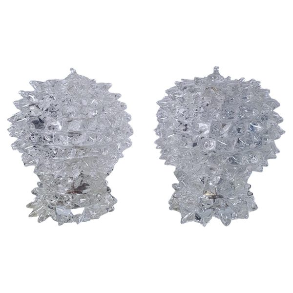 Pair of Barovier & Toso Rostrato Table Lamps