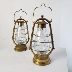 Pair_of_Electric_Mid-Century_Hurricane_Lanterns (4) Pair of Electric Mid-Century Hurricane Lanterns