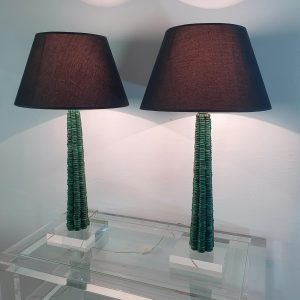 Pair_of_Table_Lamps_in_Malachite_and_Lucite (4) Pair of Table Lamps in Malachite and Lucite