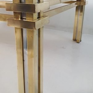 Romeo_Rega_Large_Brass_Coffee_Table_Model (4) Romeo Rega Large Brass Coffee Table Model 'Skyline' Italy, 1976