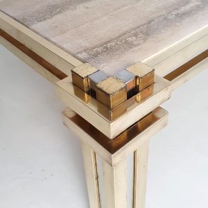 Romeo_Rega_Large_Brass_Coffee_Table_Model_Sky Romeo Rega Large Brass Coffee Table Model 'Skyline' Italy, 1976