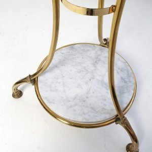 Round_Gueridon_Marble_and_Brass_Side_Table,_Italy (3) Round Gueridon Marble and Brass Side Table, Italy
