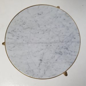 Round_Gueridon_Marble_and_Brass_Side_Table,_Italy (5) Round Gueridon Marble and Brass Side Table, Italy