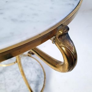 Round_Gueridon_Marble_and_Brass_Side_Table,_Italy (8) Round Gueridon Marble and Brass Side Table, Italy