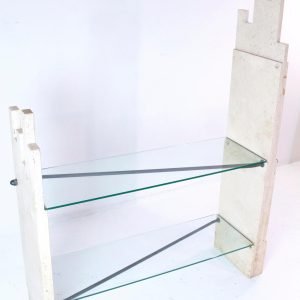 Sculptural Wall Unit in Travertine, Italy, 1970s