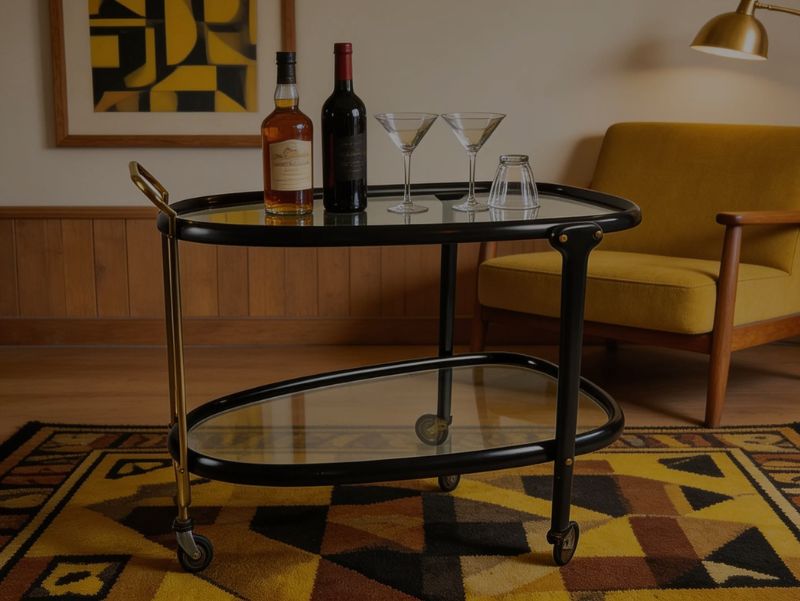 Trolleys bar carts Vintage Mid Century